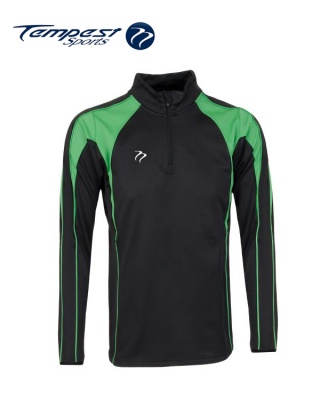 Black Green Half Zip Midlayer